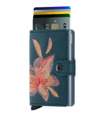 Miniwallet Secrid Stitch Magnolia Petrolio č.2