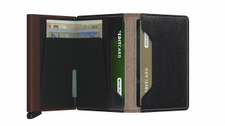 Slimwallet Secrid Saffiano Brown č.4