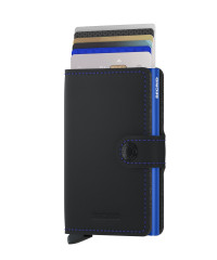 Miniwallet Secrid Matte Black & Blue č.2