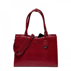 Kabelka na notebook SOCHA Midi Croco Burgundy 14” č.4