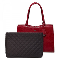 Kabelka na notebook SOCHA Midi Croco Burgundy 14” č.7