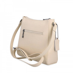 Kožená crossbody kabelka N.Bolger NB 0097 BE béžov č.3