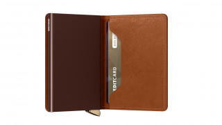 Premium Slimwallet Secrid Emboss Lines Cognac č.4