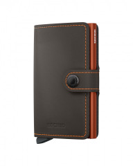 Miniwallet Secrid Matte Truffle/Orange č.1