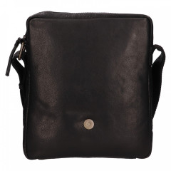 Pánská crossbody kožená taška Lagen 290603 černá č.5