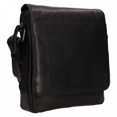 Pánská crossbody kožená taška Lagen 290603 černá č.3