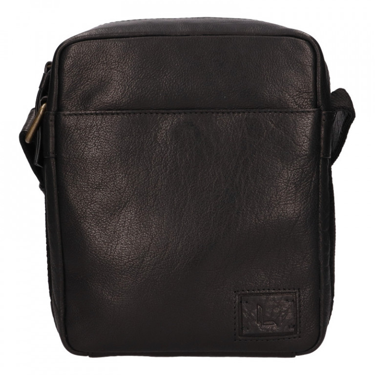 Pánská crossbody kožená taška Lagen 290602 černá