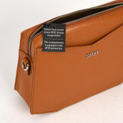 Crossbody kabelka SOCHA Genuine mini Cognac č.6