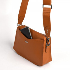 Crossbody kabelka SOCHA Genuine mini Cognac č.4