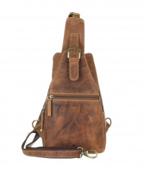 Kožený Body-Crossover Bag Greenburry 1558-25 hnědý č.4