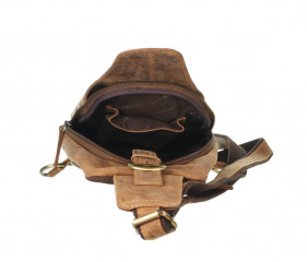 Kožený Body-Crossover Bag Greenburry 1558-25 hnědý č.6