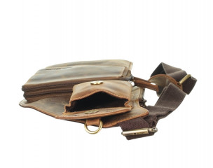 Kožený Body-Crossover Bag Greenburry 1559-25 hnědý č.6